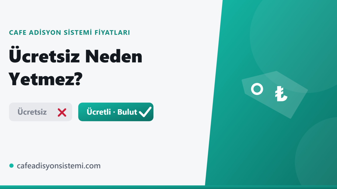 Cafe Adisyon Sistemi Fiyatları: Ücretsiz Sürümler Neden Yetmez?